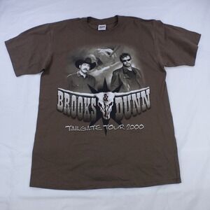 Vintage Brooks & Dunn Tailgate Tour 2000 T-Shirt - Anvil Brand - Size L